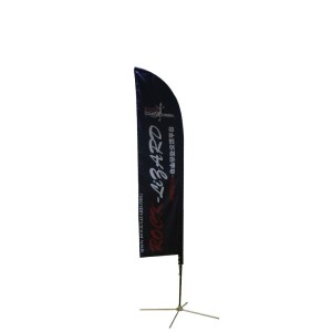 Flying beach flag banner