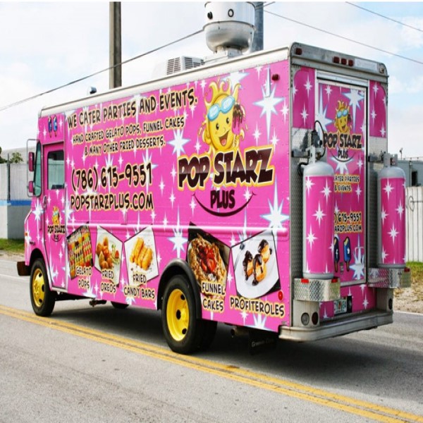 Bubble free truck sticker