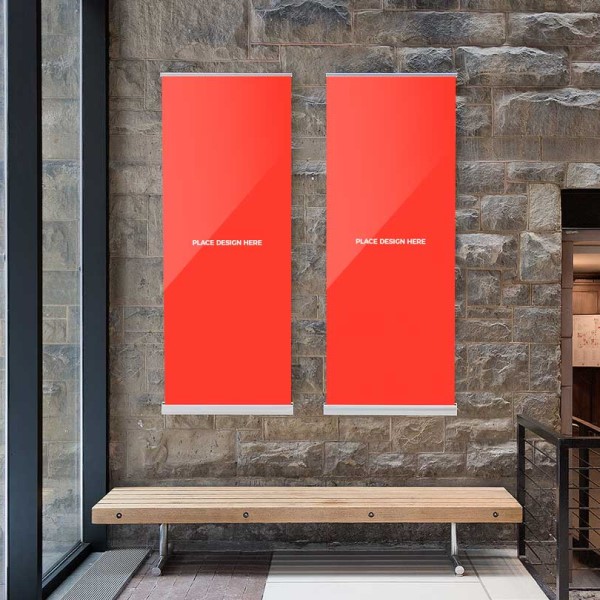 Red color banners
