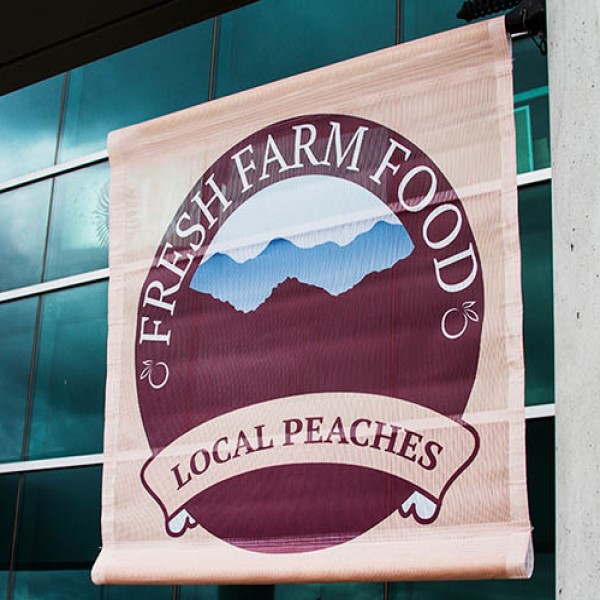 Mesh fence banner